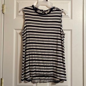 NWT. Cato. Size 18/20 W. Navy and white striped tank top.